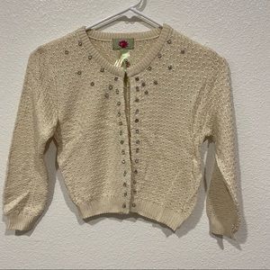 kids moe cream knit cardigan sweater jacket